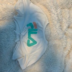 Cropped fila shirt!Kids size And SUPER cute
